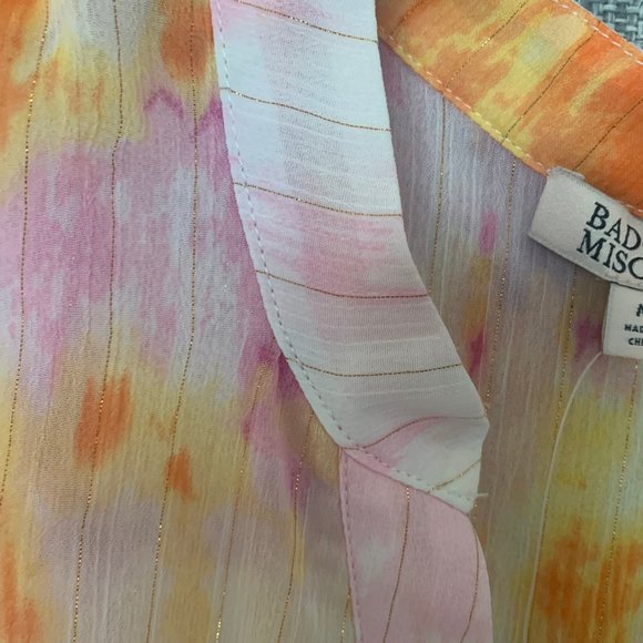 Badgley Mischka Women's Sheer Blouse Medium - Picture 8 of 14